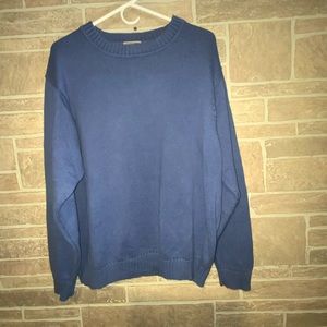 LL bean cotton sweater crew neck size large